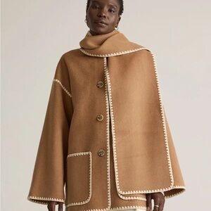 Quince Scarf Coat. Merino Wool